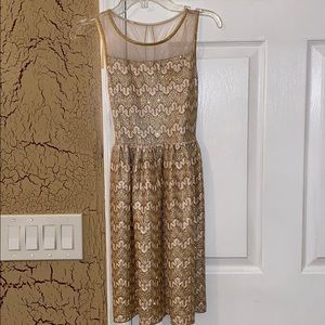 Little girl dress sparkly gold.